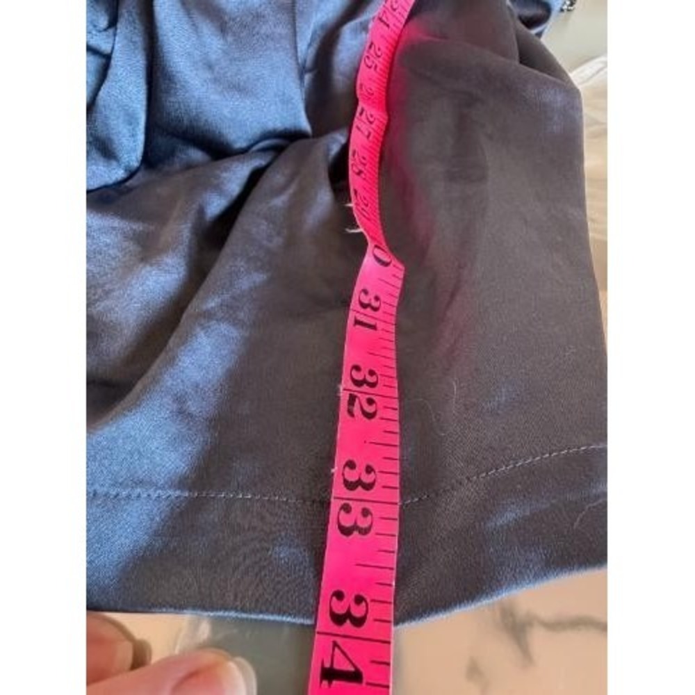 Victorias Secret Satin Kimono Robe Womens Medium Black Tie Belted 3/4 Sleeve - Picture 11 of 12